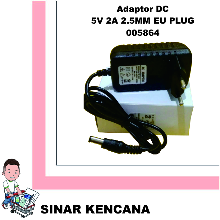 Adaptor DC 5V 2A 2.5MM EU PLUG