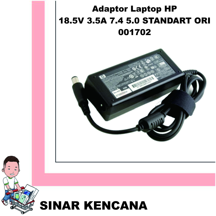 Adaptor Laptop HP 18.5V 3.5A ( 7.4 * 5.0 ) Standart ORI