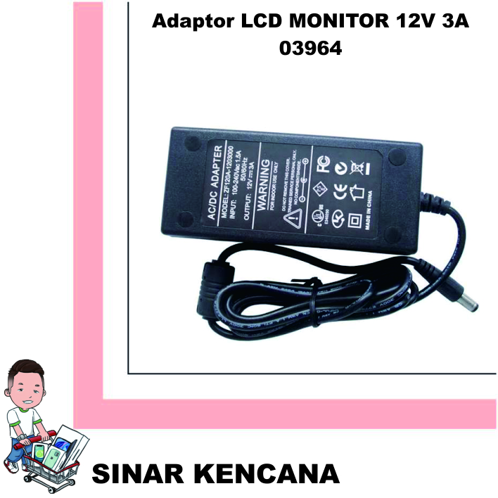 Adaptor LCD MONITOR 12V 3A