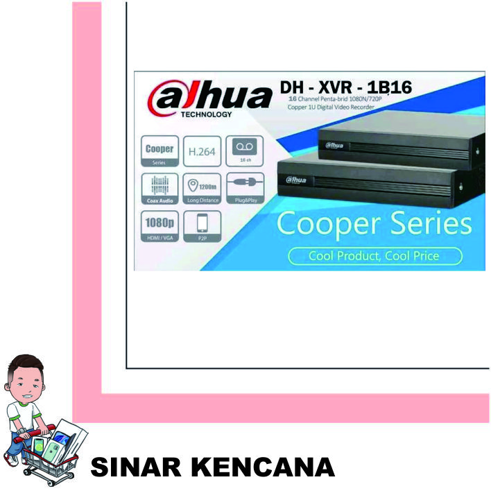 DVR 16 Channel 5MP DH-XVR1B16H Dahua Cooper