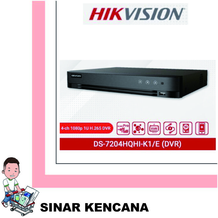 DVR 4 Channel 4MP DS-7204HQHI-K1 Hikvision