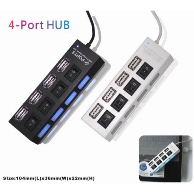 USB HUB 4 PORT + SAKLAR