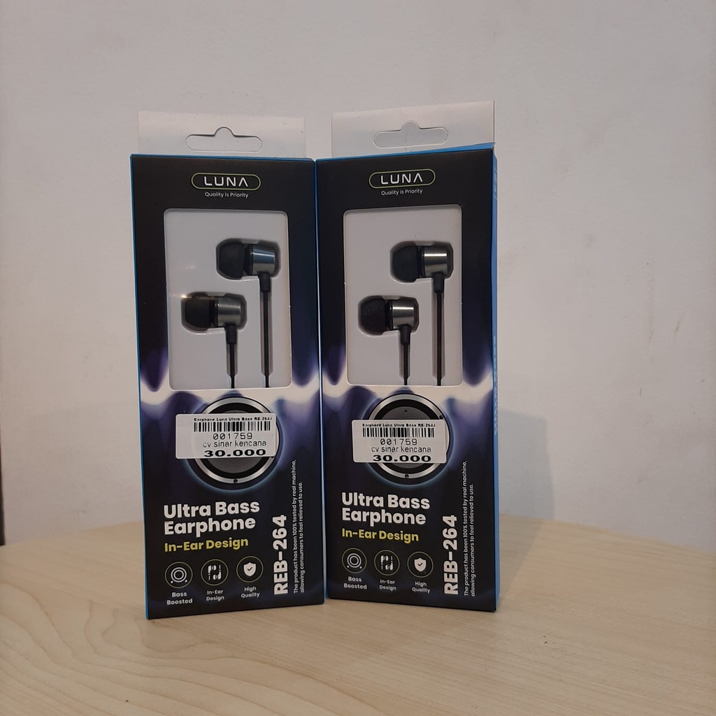 Earphone Luna Ultra Bass RE-264J