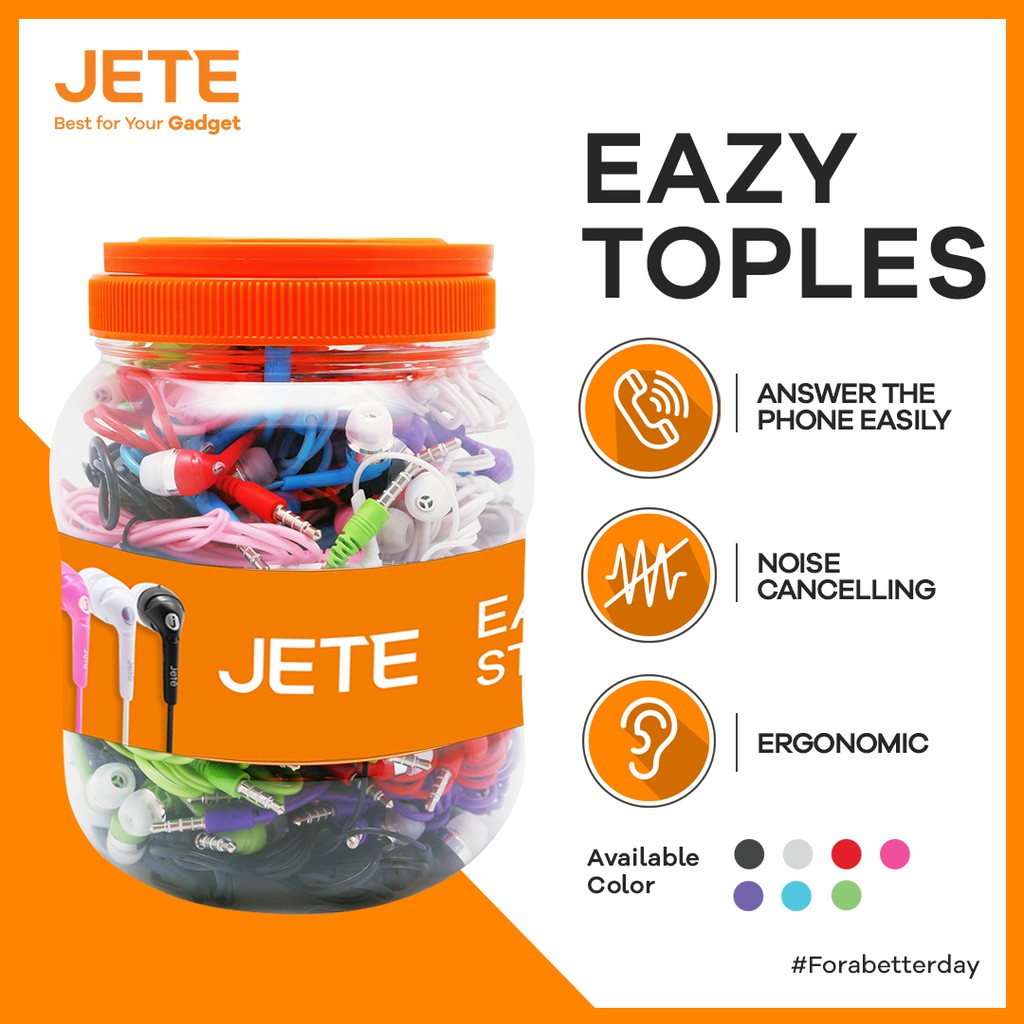 Earphone Jete Eazy  Candy/Toples