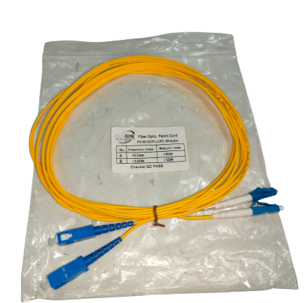 PATCH CORD SINGLE MODE 3M LC TO SC