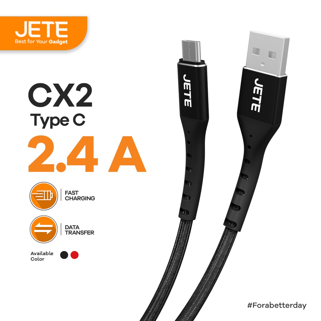 Kabel Data Type C Jete CX2 2.4A