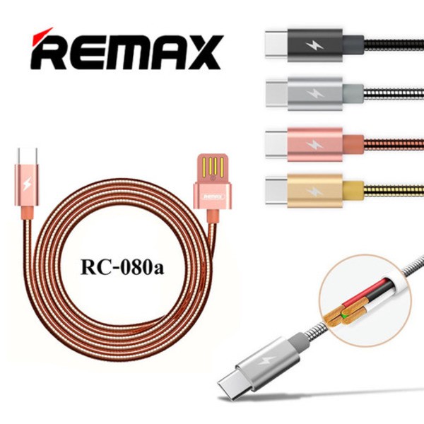 Kabel Data Type C Remax USB Silver Serpent 1M RC-080A