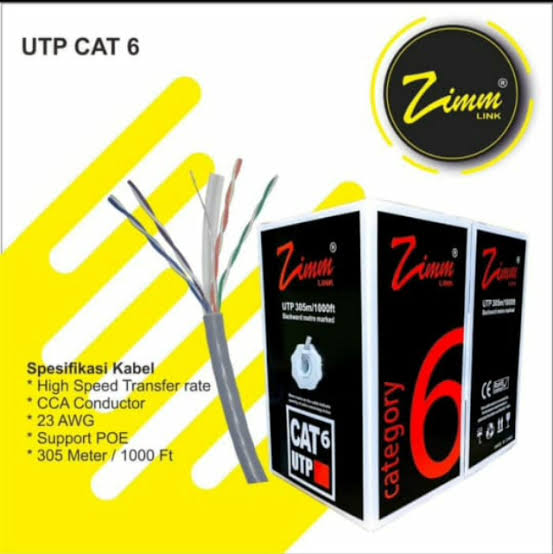 KABEL LAN UTP CAT 6 ZIMLINK