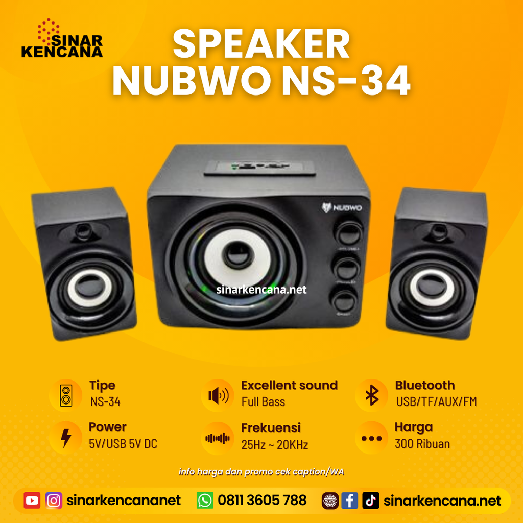 Speaker Bluetooth Nubwo NS-34