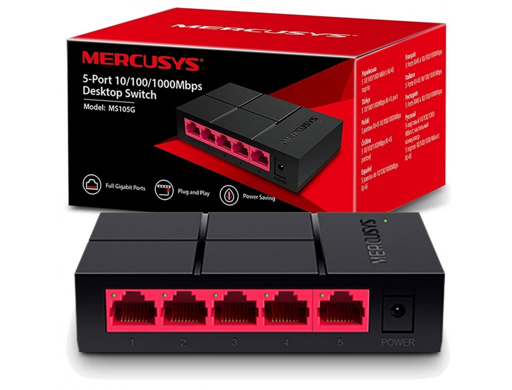 Switch Hub MERCUSYS MS105G (Gigabit)