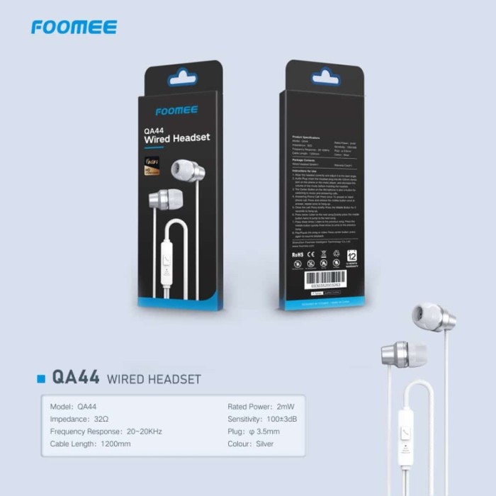 Earphone FOOMEE QA44