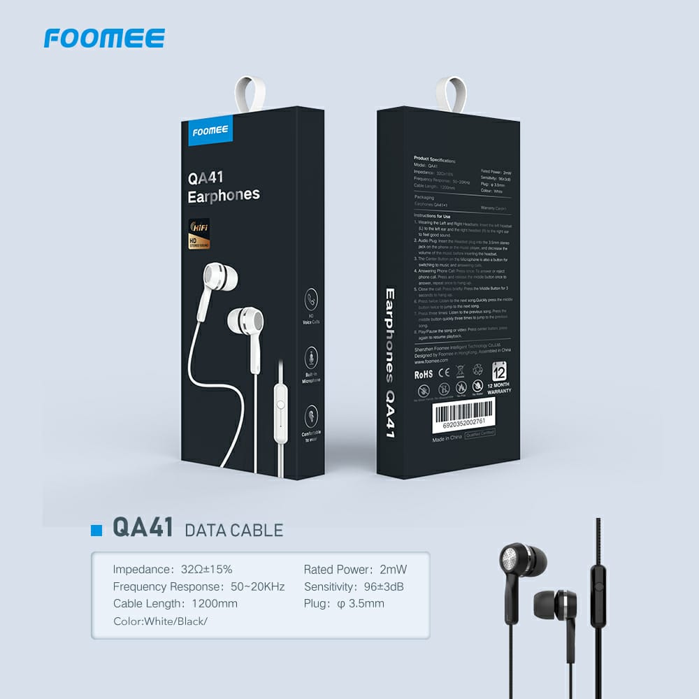 Earphone FOOMEE QA41