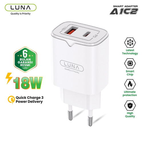 Kepala Charger LUNA A1C2-18W