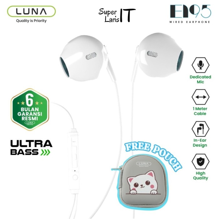 Earphone LUNA E195 With Pouch