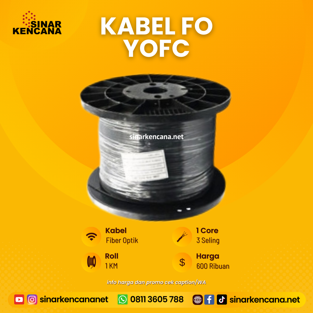 Kabel Fiber Optik 1Core 3Selling 1KM YOFC