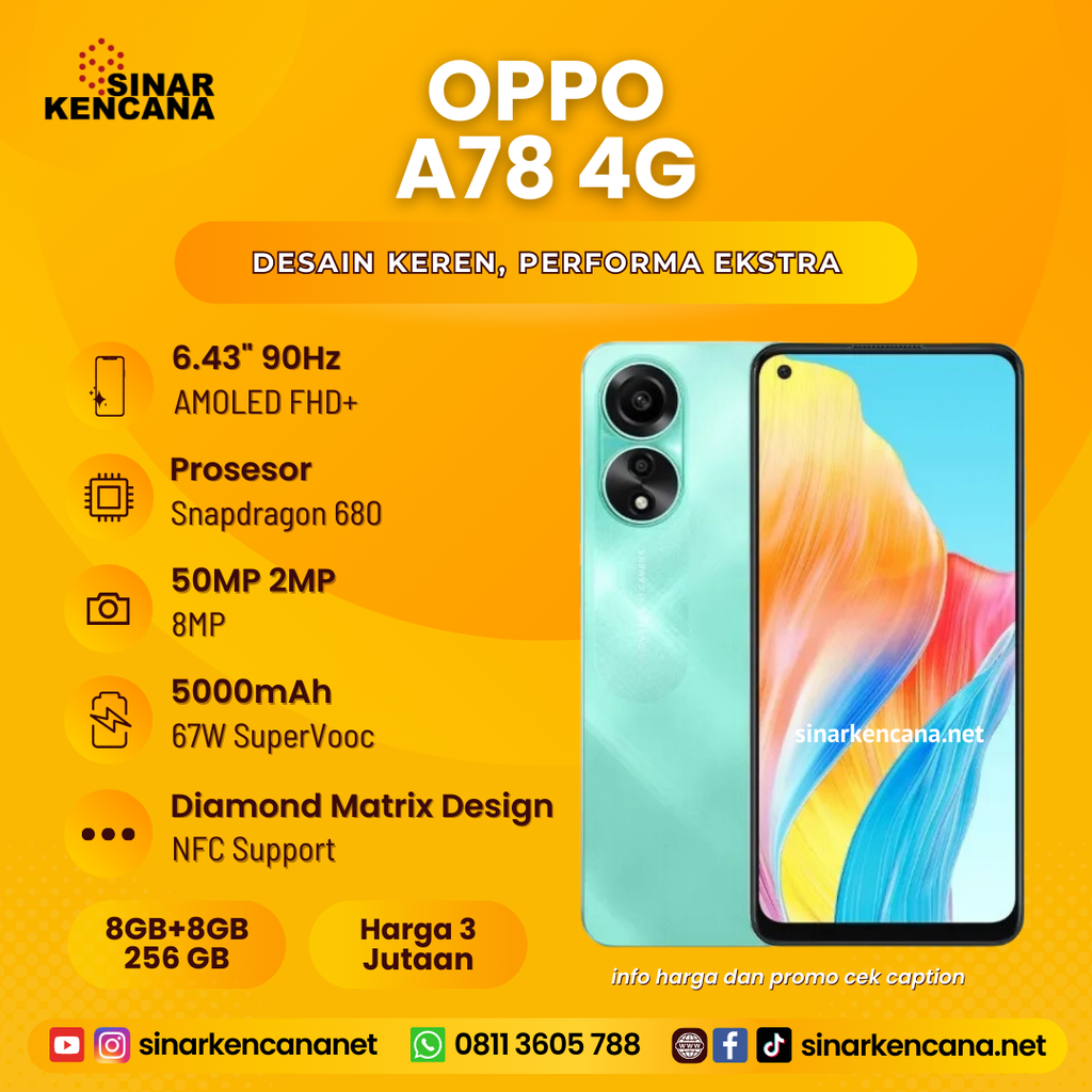 HP OPPO A78 8/256