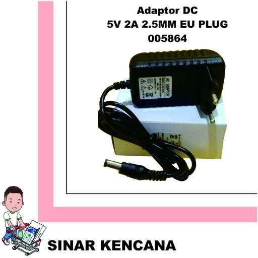 [005864] Adaptor DC 5V 2A 2.5MM EU PLUG