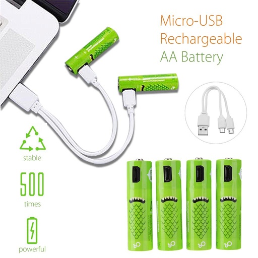 [007756] RSMARTOOOLS BATTERY MICO USB RECHARGERGEABLE AA