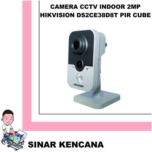 [100322] CAMERA CCTV INDOOR 2MP HIKVISION DS2CE38D8T PIR CUBE