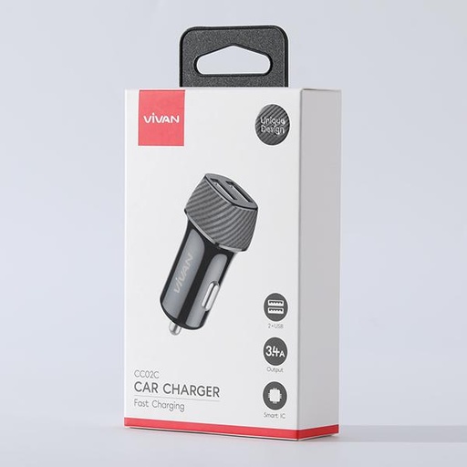 [100451] Car Charger VIVAN CC02C