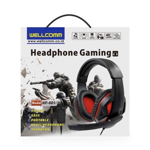 [100242] Headphone Gaming Wellcomm HP-001 Jack 3.5mm