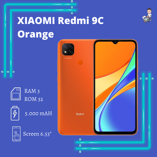 [100141] HP XIAOMI REDMI 9C 3/32 SUNRICE ORANGE