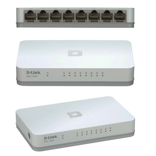 [007559] SWITCH HUB D-LINK DESKTOP 8 PORT GB DGS-1008A