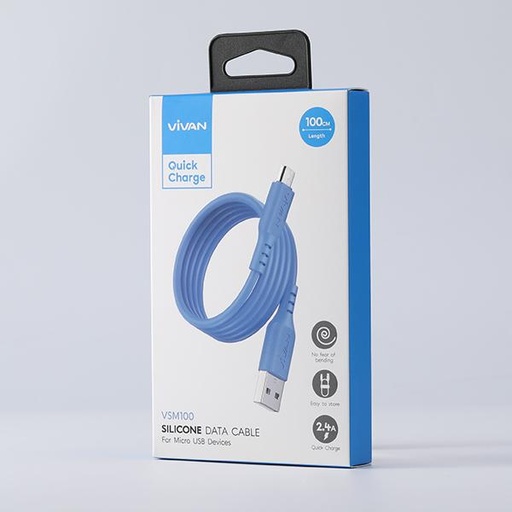 [100717] Kabel Data Micro VIVAN VSM100 2.4A Silicon