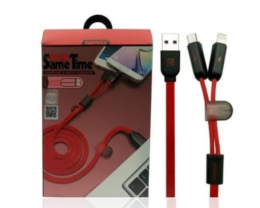 [004796] Kabel Remax Gemini Magnet 2 in 1 Same Time