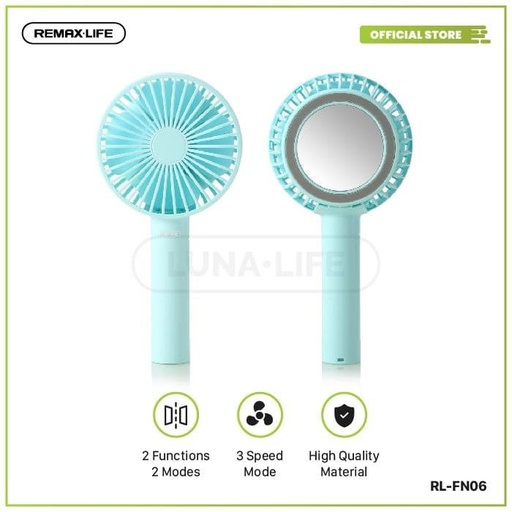 [008169] REMAX MAKE UP MIRROR FAN MAGNETUC RLFN06