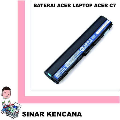 [100122] Baterai Laptop ACER C7, C710 Chromebook/Aspire One 725, 756 AO725 AO756 Series/ Aspire V5-121, V5-132, V5-131, V5-171 Series/ TravelMate B113, B113-M Series/ AK.004BT.098, AL12B31, AL 12B32, AL 12A31, AL 12X32, AL 12B72