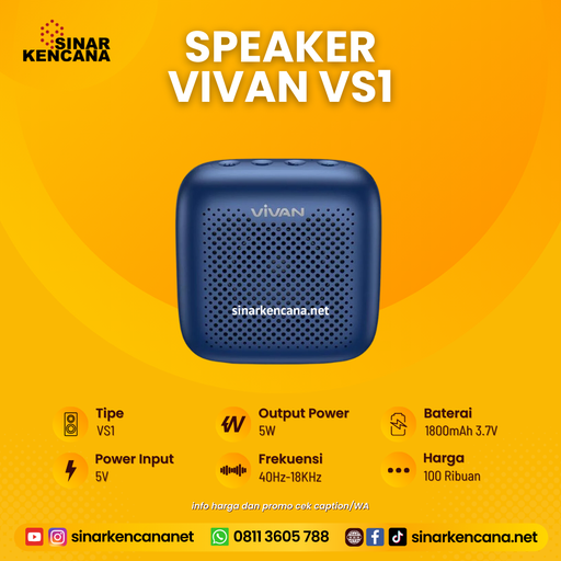 [008234] Speaker VIVAN Bluetooth VS1 Waterproof