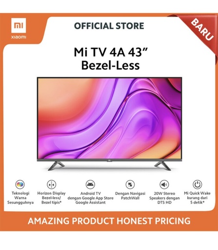 [31091] TV LED XIAOMI 4 43" BEZEL LESS