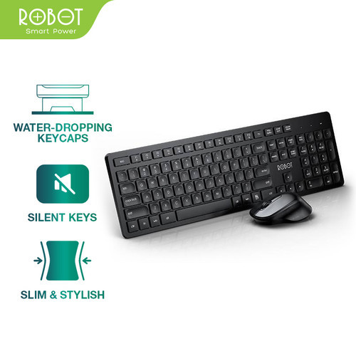 [31639] Keyboard + Mouse Wireless ROBOT KM3100