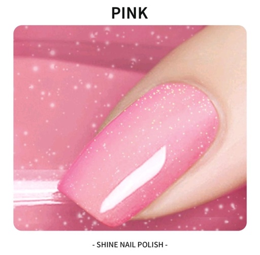 [899055] SHINE NAIL POLISH 04 GLITTER PINK