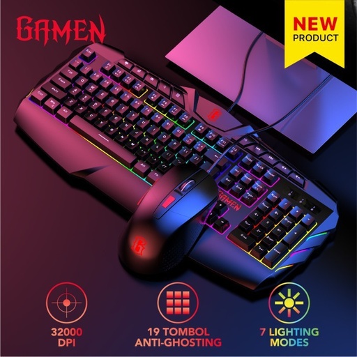 [32051] Mouse Keyboard Gaming GAMEN Combo Station II
