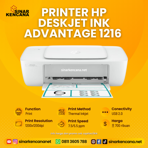 [32286] Printer HP DeskJet Ink 1216 Advantage