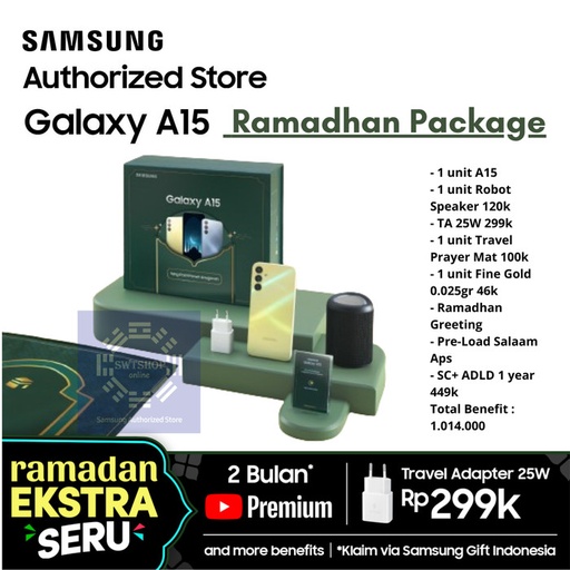 HP SAMSUNG GALAXY A15 8/256 (Edisi Ramadhan)